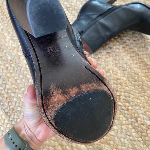 Frye Black Heel Boots Size 8.5 - Picture 5 of 8